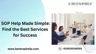 SOP Help Made Simple: Find the Best Services for Success