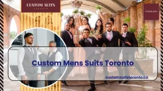 Custom Mens Suits Toronto