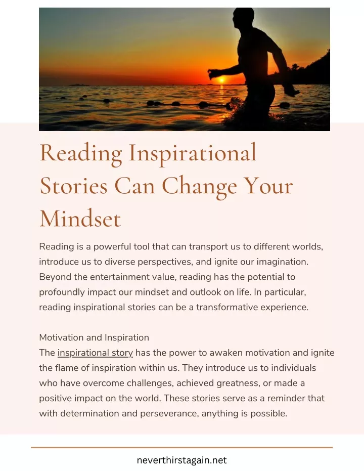 reading inspirational stories can change your