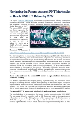 navigating the future assured pnt market