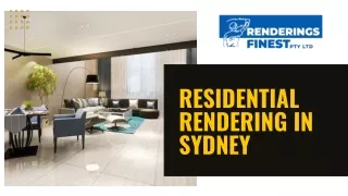 Residential Rendering in Sydney