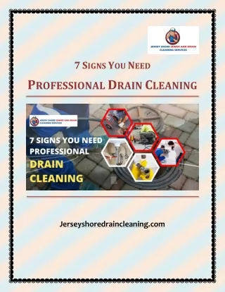 7 Signs You Need Professional Drain Cleaning