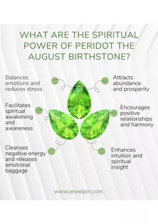 What are the spiritual power of peridot the August birthstone - Jewelpin