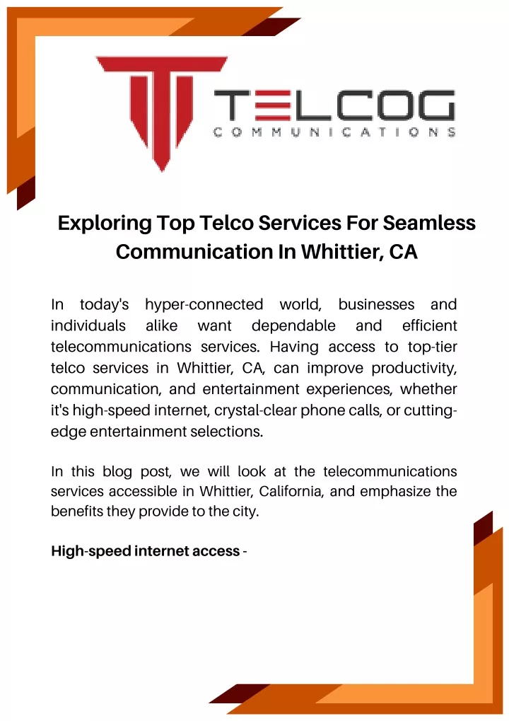 exploring top telco services for seamless