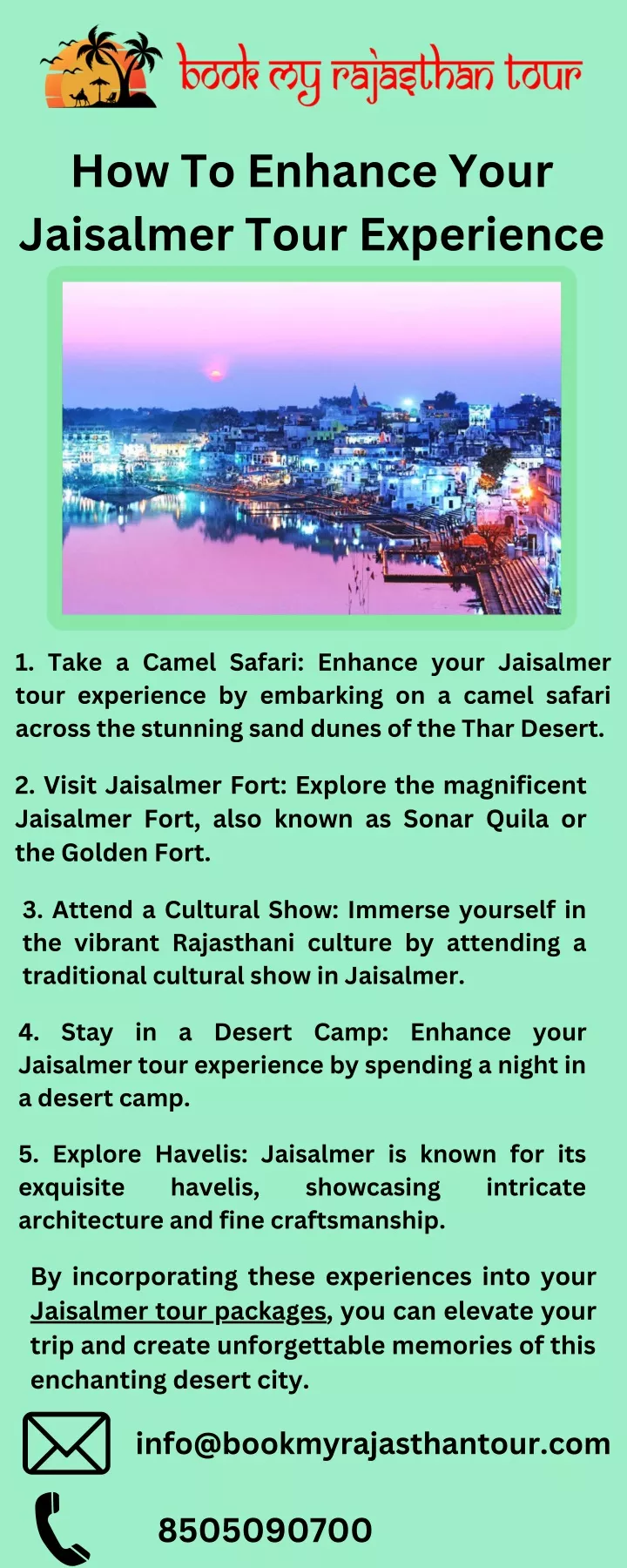 how to enhance your jaisalmer tour experience