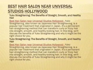 Best Hair Salon near Universal Studios Hollywood