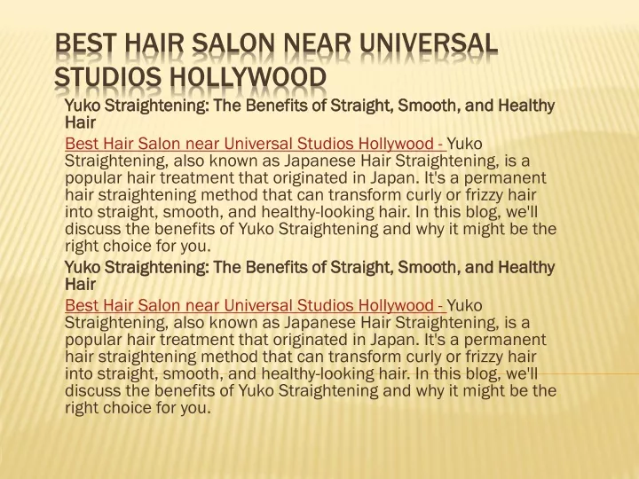 best hair salon near universal studios hollywood