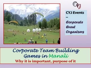 Corporate Offsite Venue in Manali - Corporate Team Outing in Manali