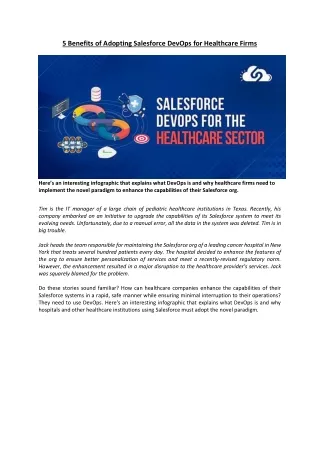 5 Benefits of Adopting Salesforce DevOps for Healthcare Firms