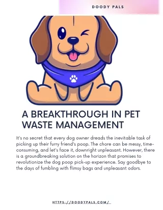 A Breakthrough in Pet Waste Management-Doody Pals