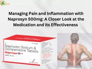 Managing Pain with Naprosyn 500: Your Solution for Comfort and Mobility