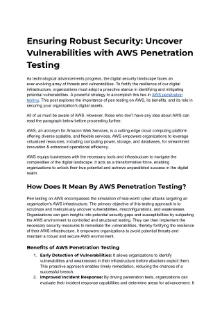 ensuring robust security uncover vulnerabilities