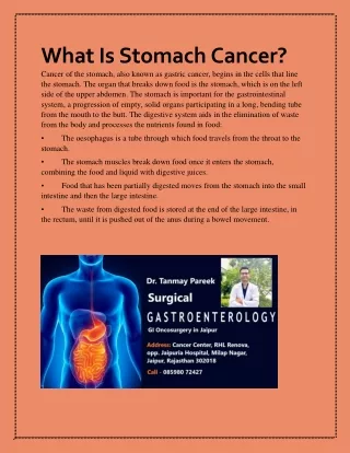 What Is Stomach Cancer