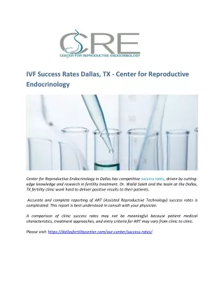 ivf success rates dallas tx center