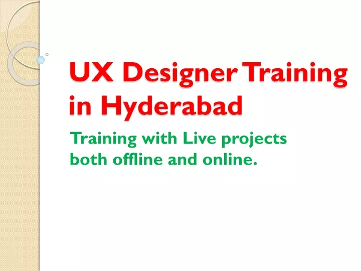 ux designer training in hyderabad