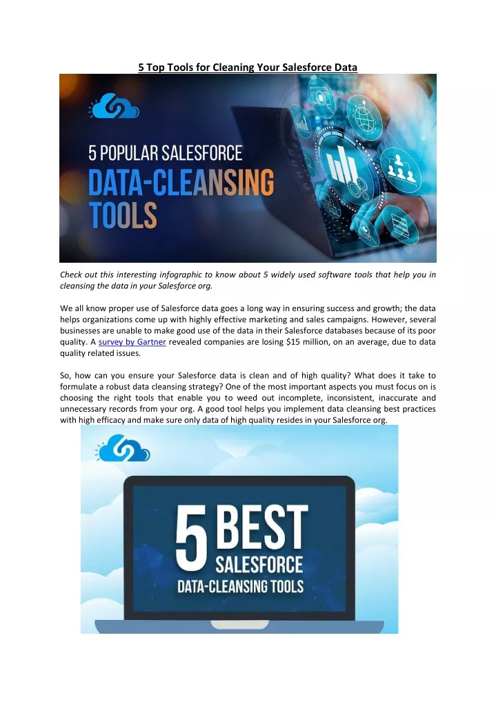 5 top tools for cleaning your salesforce data