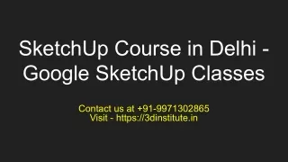 Sketchup Course in Delhi - Google Sketchup Classes