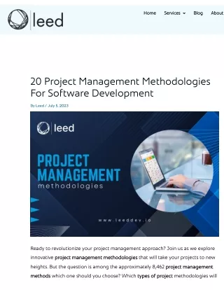 20 Project Management Methodologies for Software Development