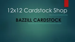 BAZZILL CARDSTOCK