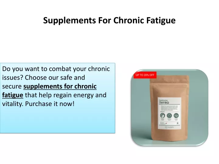 supplements for chronic fatigue