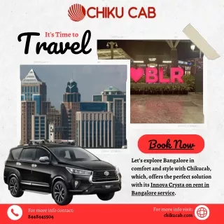 Book innova crysta on rent in bangalore with car rental company chikucab