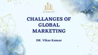 Challanges of global marketing