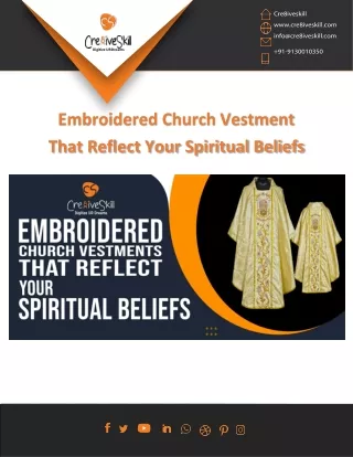 Artistic Embroidered Church Vestment: Symbolizing Faith and Devotion