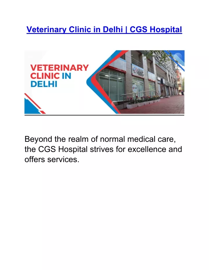 veterinary clinic in delhi cgs hospital