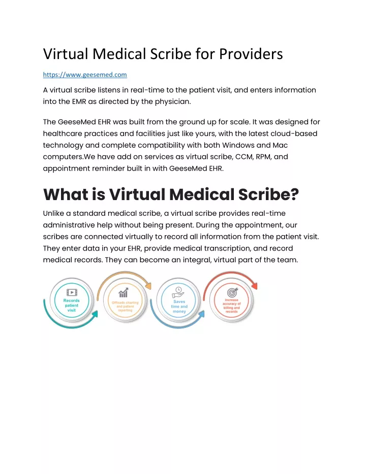 virtual medical scribe for providers