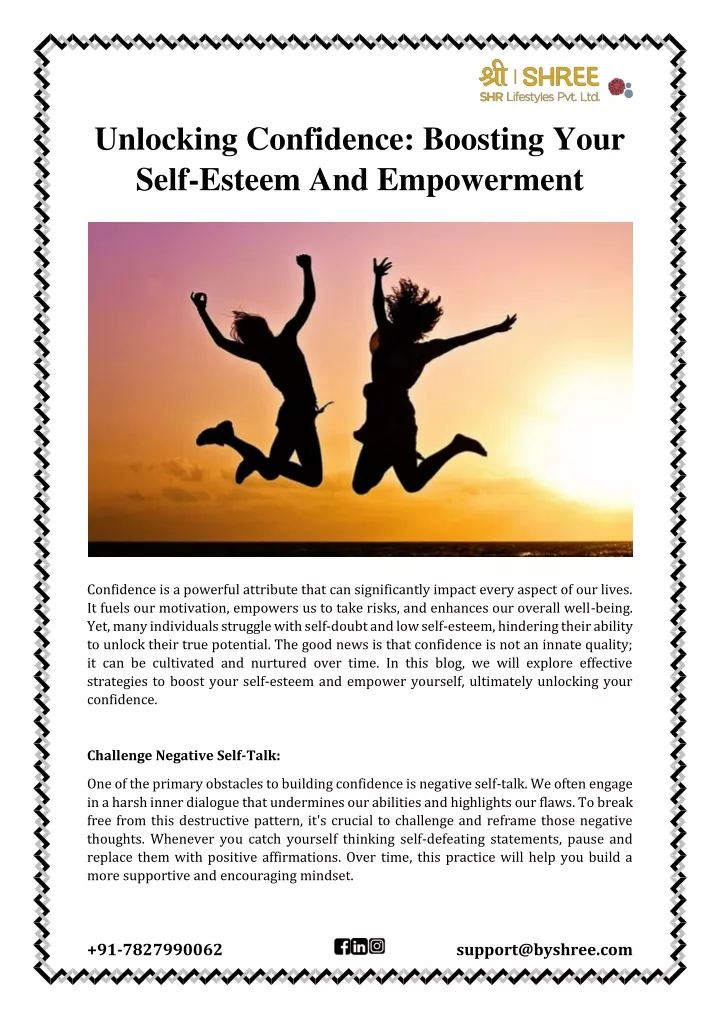 unlocking confidence boosting your self esteem