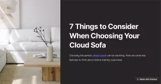 Finding Your Perfect Cloud Sofa: A Guide to Selecting the Best Option for Your H