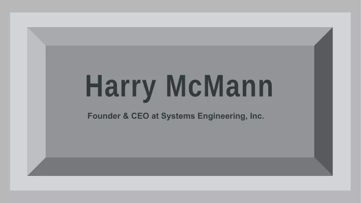 harry mcmann