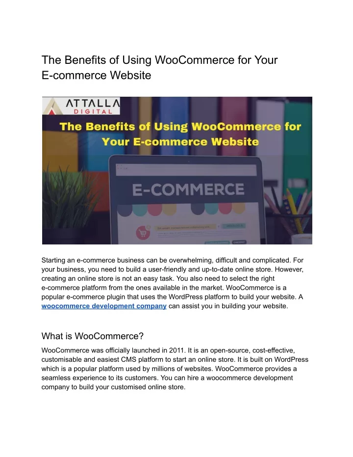 the benefits of using woocommerce for your