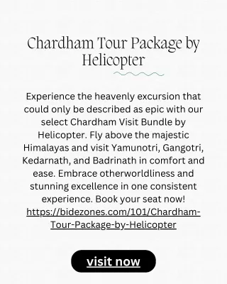 Chardham Tour Package by Helicopter