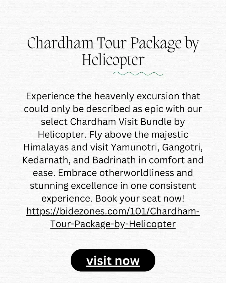 chardham tour package by helicopter