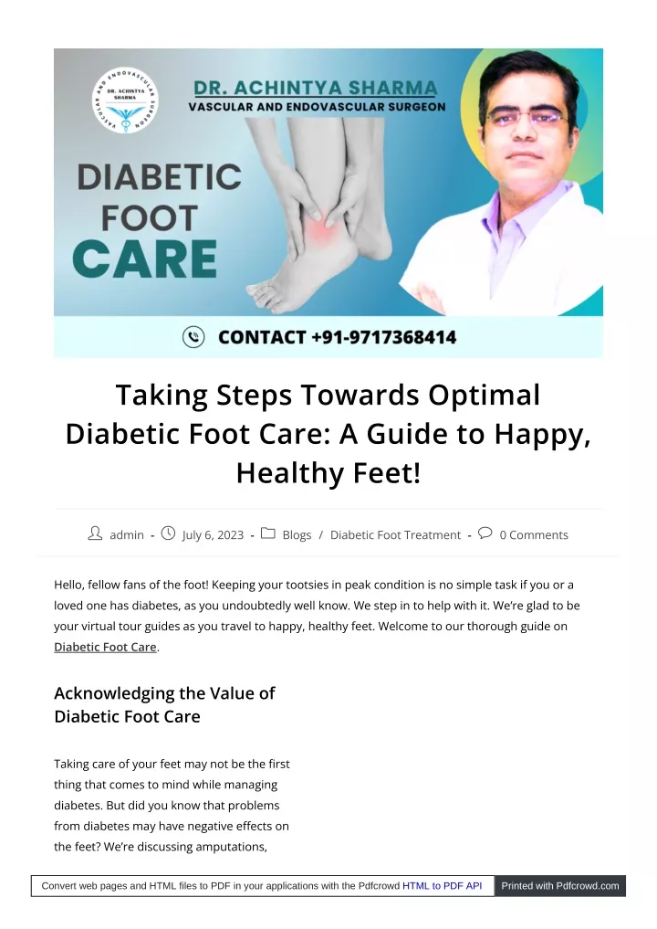 taking steps towards optimal diabetic foot care