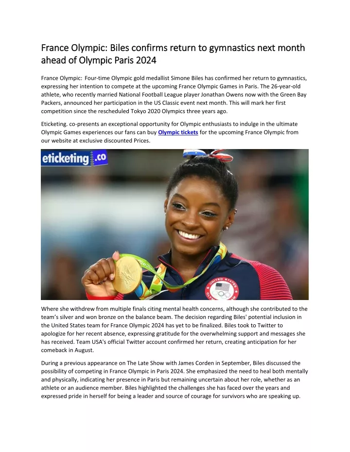 france olympic france olympic biles confirms