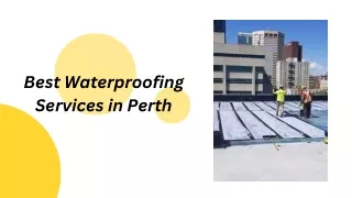 Best Waterproofing Services in Perth