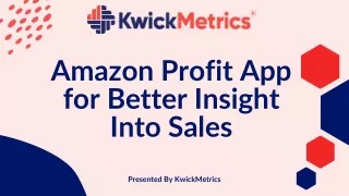 Amazon Profit App for Better Insight Into Sales