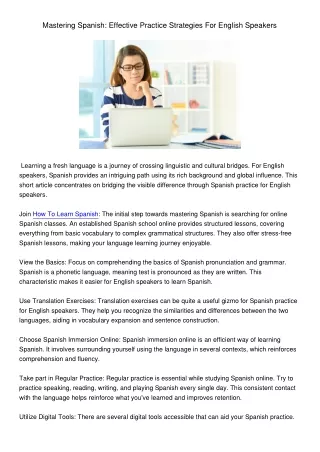 mastering spanish effective practice strategies