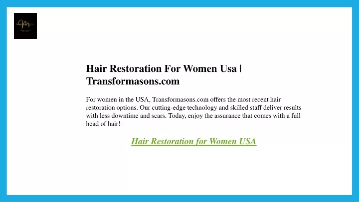 hair restoration for women usa transformasons