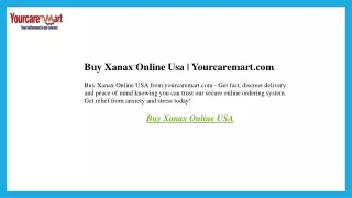 Buy Xanax Online Usa  Yourcaremart.com