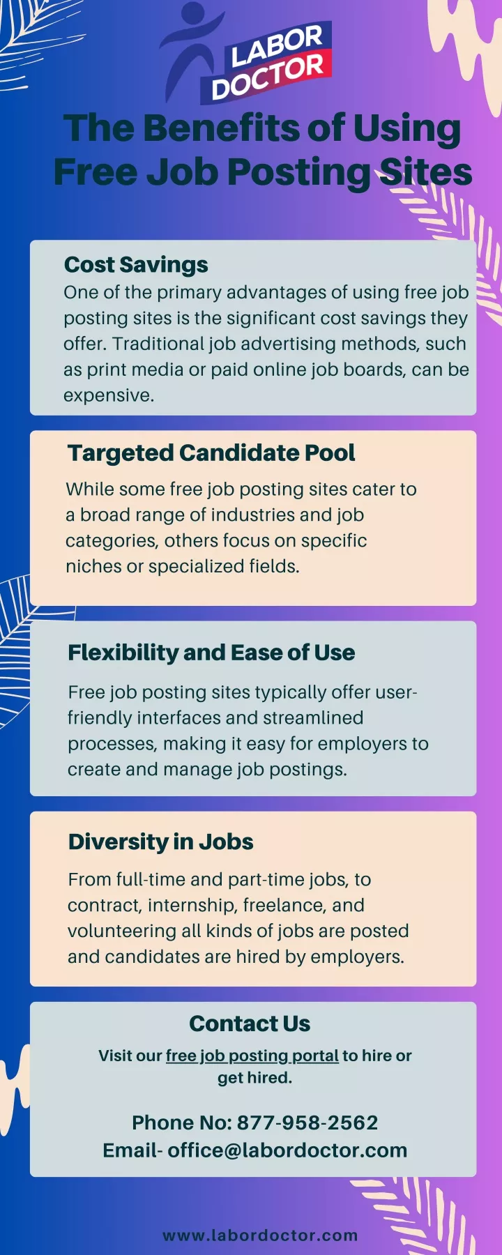 the benefits of using free job posting sites