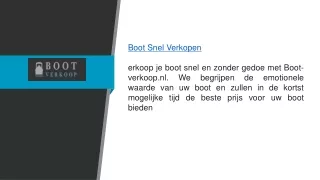 Snel Boot Verkopen boot-verkoop.nl