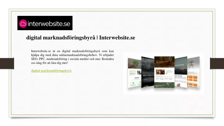 digital marknadsf ringsbyr interwebsite se