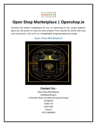 Open Shop Marketplace  Openshop.ie