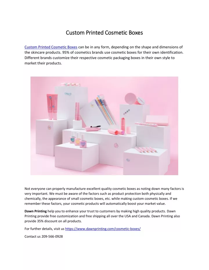 custom printed cosmetic boxes custom printed