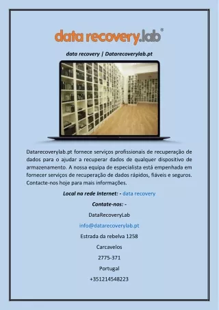 data recovery  Datarecoverylab.pt