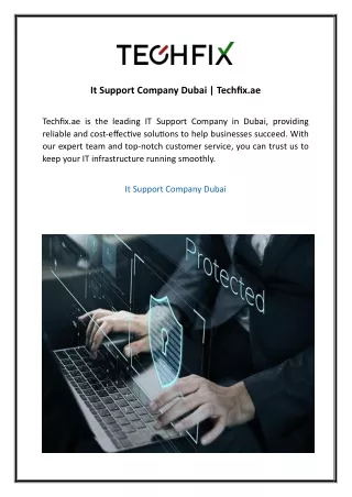 It Support Company Dubai  Techfix.ae 1