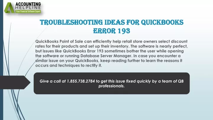 troubleshooting ideas for quickbooks error 193